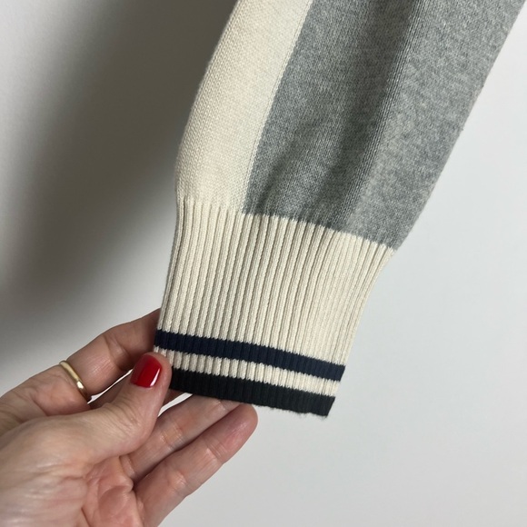 NEW Cutter & Buck New England Patriots Stride Colorblock 100% Cotton Sweater L - Picture 9 of 14